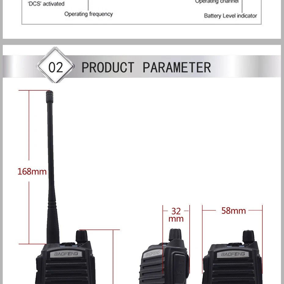 UV-82 Baofeng HAM CB радио рация Двухдиапазонная двухполосная PTT двухсторонняя UV82 портативная приемопередатчик VHF UHF FM 128CH UV 82 радиоприемники