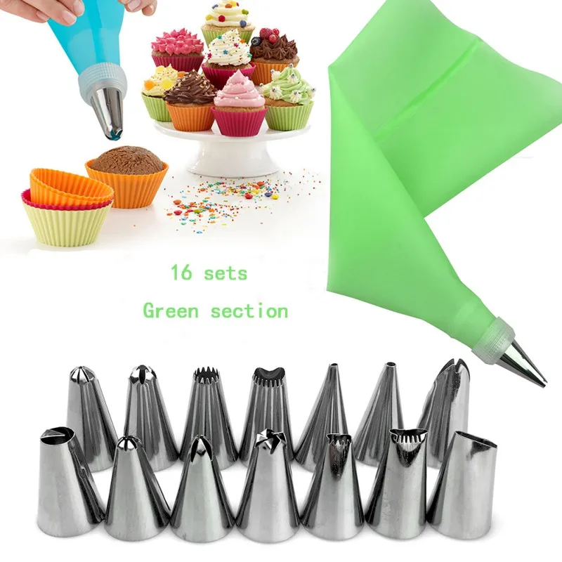 

16pcs/set Icing Piping Bag Nozzle Converter 4 color Cream Coupler Cake Decorating Tools For Cupcake Fondant Cookie Tools