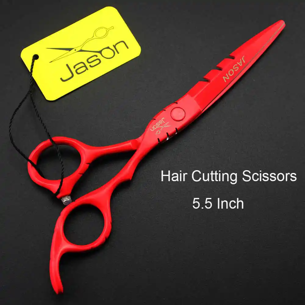 Red- 5.5inch-Cutting 1 шт. Парикмахерские ножницы для стрижки волос 5," и 6" Профессиональные парикмахерские Парикмахерские ножницы многоцветные Парикмахерские ножницы - Цвет: Red- 5.5inch-Cutting