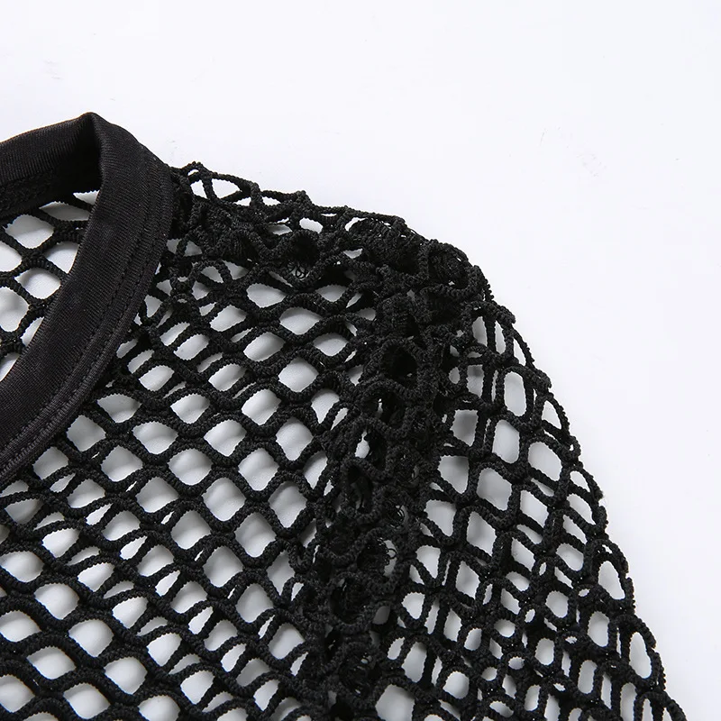 Ruibbit женская футболка повседневная черная Готическая панк лето хип хоп тонкая