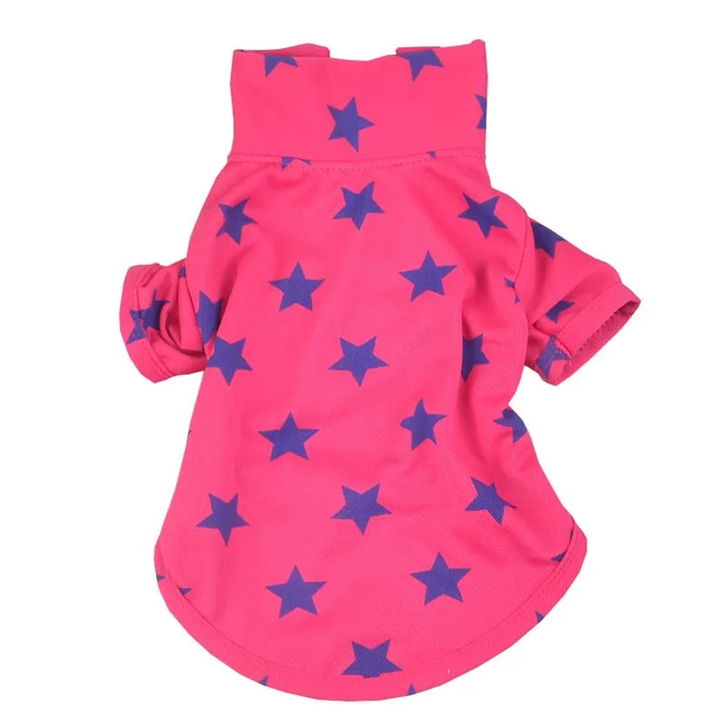 Комбинезон для собак со звездами рубашка с отворотом весна лето домашний питомец