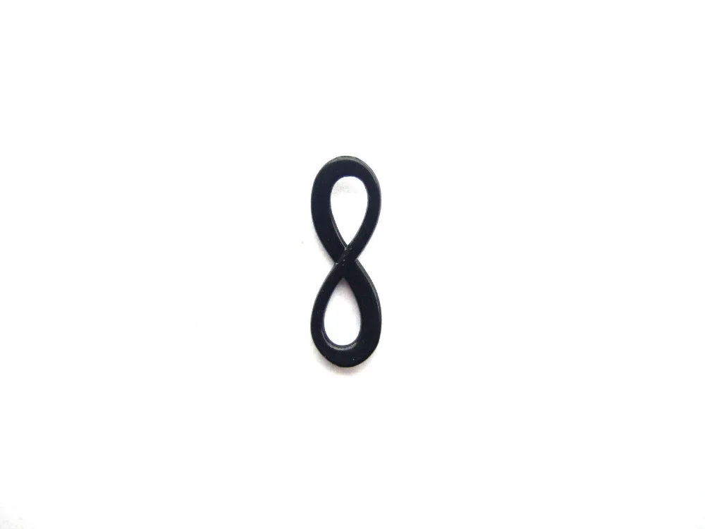 

20pcs Dark Black Alloy Metal Infinity Symbol Charms Connector For DIY Bracelet Making