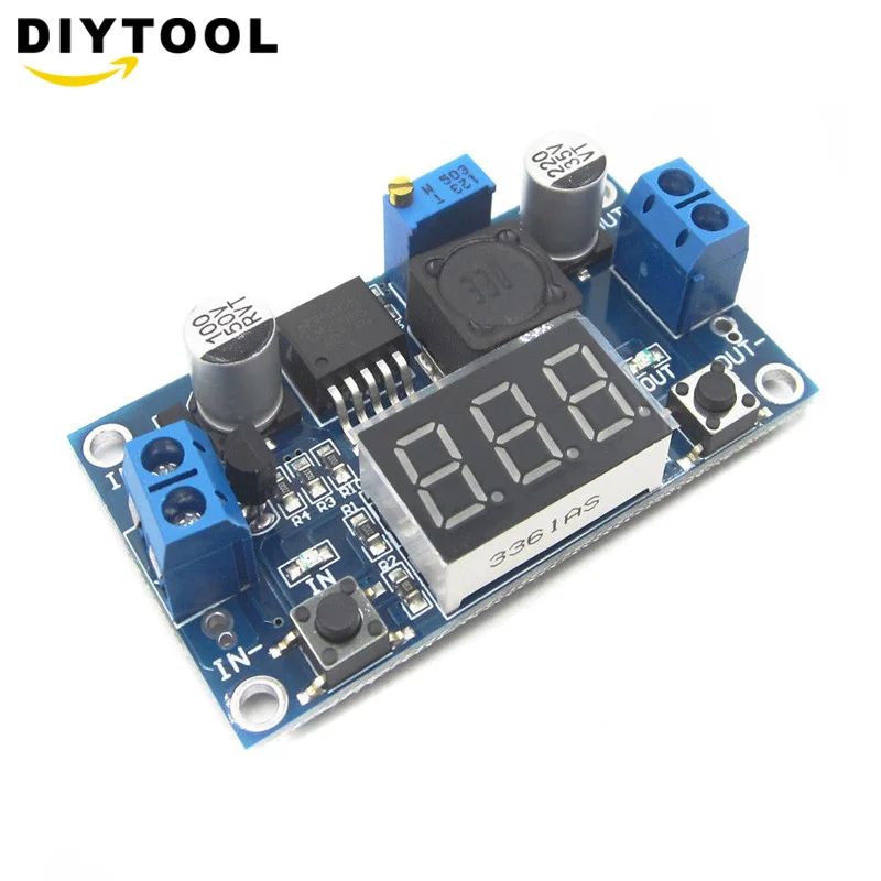 Понижающий модуль постоянного тока LM2596 DC-DC 4,0~ 40 В до 1,25-37 в Регулируемый регулятор напряжения со светодиодный вольтметр DC-DC 2A