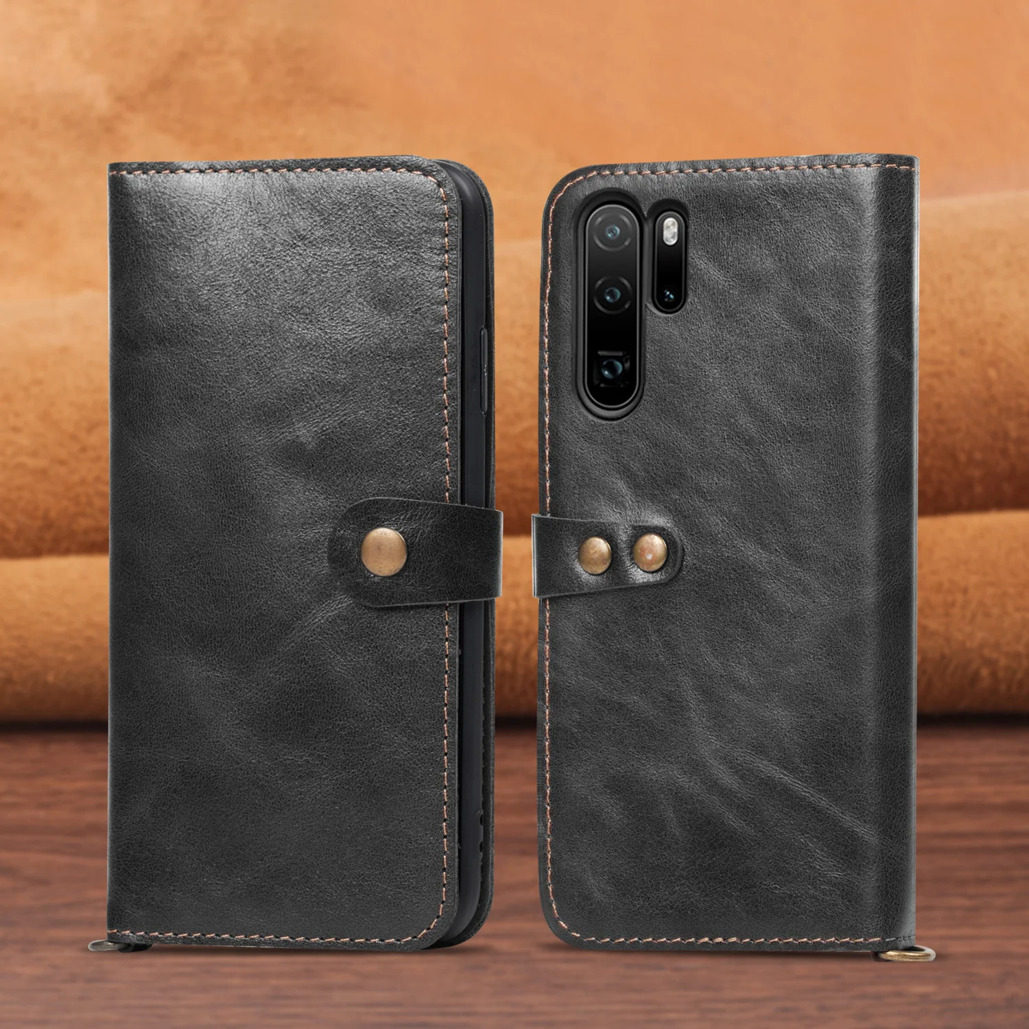 Роскошный чехол из воловьей кожи в деловом стиле для huawei P30 P20 Mate20 10 Pro Lite, чехол-книжка с бумажником и отделением для карт 360, защитный чехол для телефона