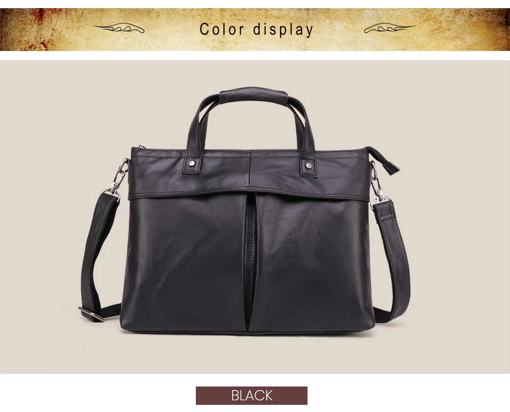 Brand New Cow Genuine Leather Business Men's Briefcase Male Shoulder Bag Real Leather Men Messenger Bag Travel Computer Bag