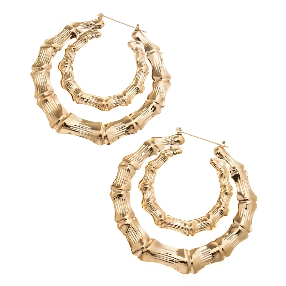 Женские витые серьги-кольца ZA большие круглые серьги-каффы золотого цвета в