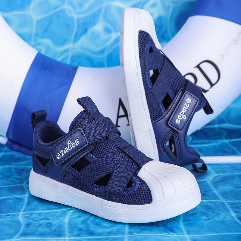 Сандалии для мальчиков детская летняя нескользящая обувь малышей пляжные