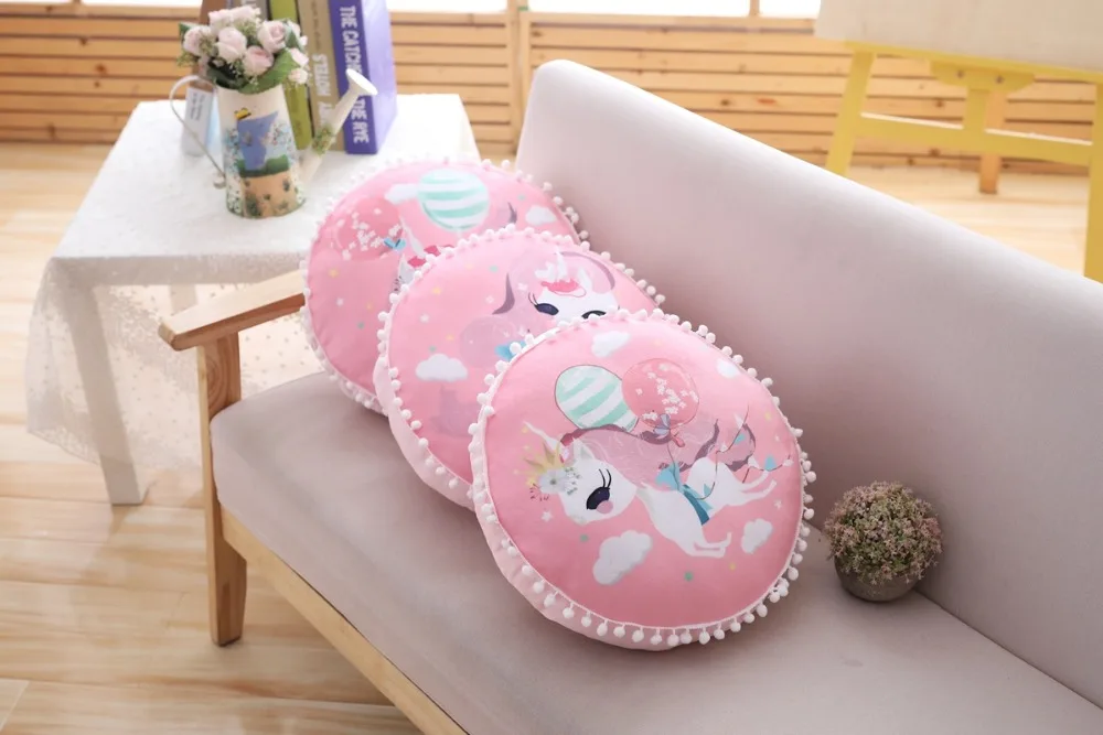 1 шт. 38 см Kawaii Единорог плюшевая подушка чучело Животное Лошадь Единорог игрушка Диван Подушка милые куклы для детей рождественские подарки