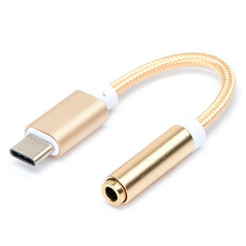 Gold ENKLOV конвертер AUX type-C на 3,5 мм разъем для наушников адаптер для huawei mate P20 Pro Xiaomi mi 6 8 mi x One plus Audio Cade - Цвет: Gold