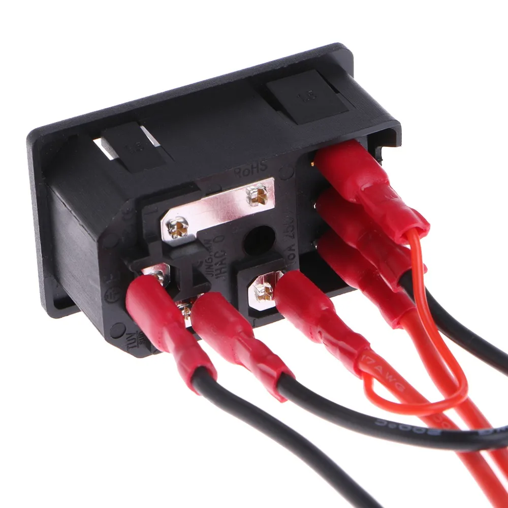 New 220V/110V 15A Inlet Male Plug Power Supply Socket With Fuse Switch 3D Printer Parts | Компьютеры и офис