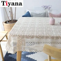 white lace crocheted tablecloth cotton rectangle table cloth home hotel textile decorzb tc017d3