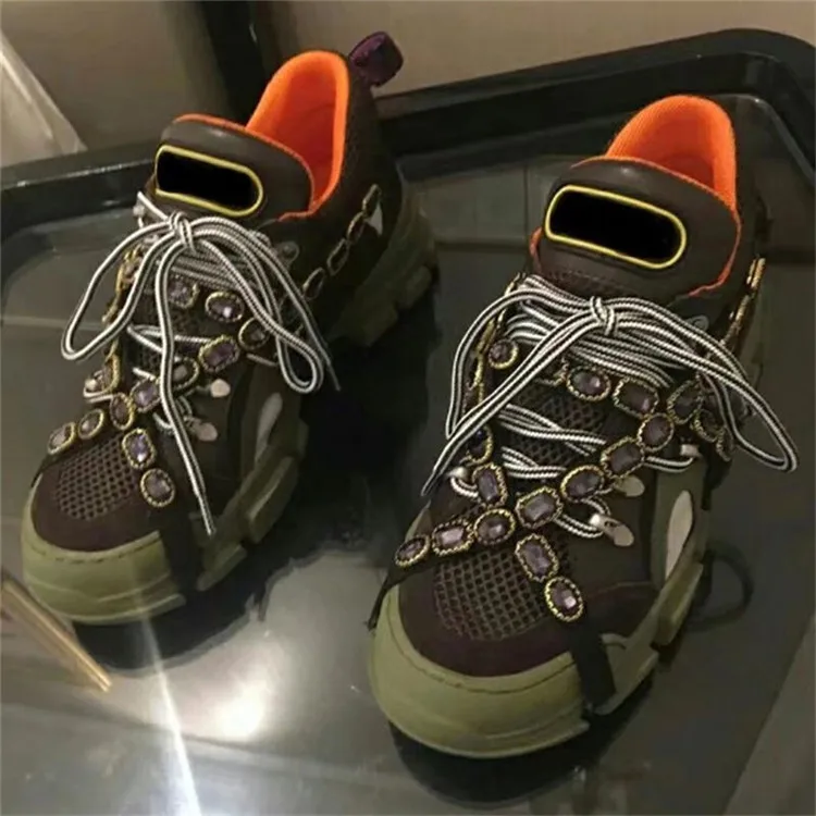 army green Стразы цепочки из сетчатого материала; женская повседневная обувь круглый носок на шнуровке Runaway черная верхняя одежда ярко-белого цвета на танкетке для отдыха; круглый вырез; женская обувь - Цвет: army green