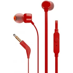 Red Внутриканальные наушники с микрофоном JBL T110 - Цвет: Red