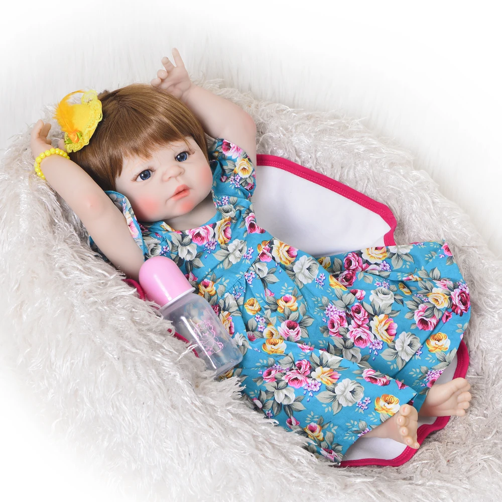 100% силиконовые виниловые куклы reborn babies 55 см модные для девочек игрушки ванной