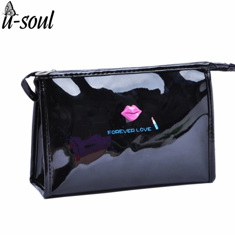 Высококачественная сумка для макияжа из лакированной кожи сумки женская