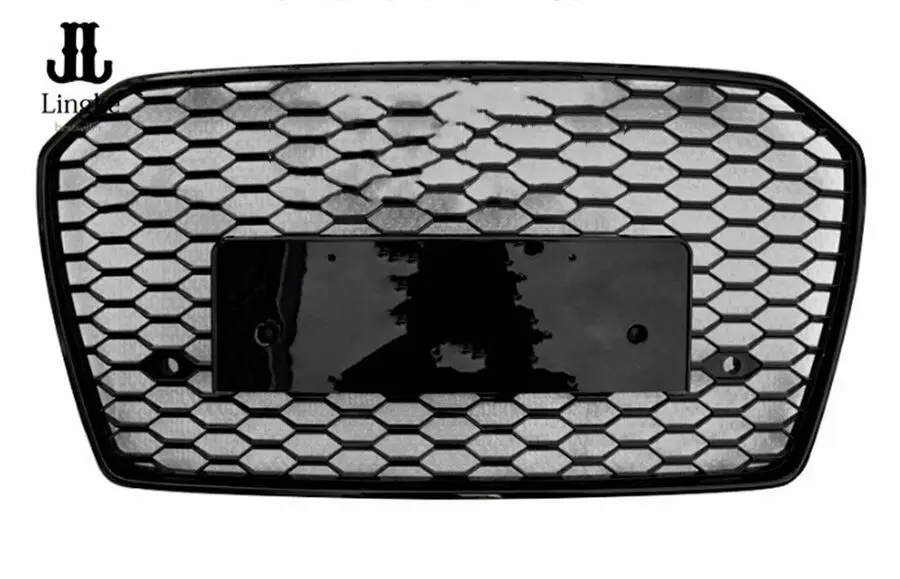 Black Front Mesh Grille Grill For Audi A6 C7 Sline S6 RS6 Style 2016-2018 | Автомобили и мотоциклы