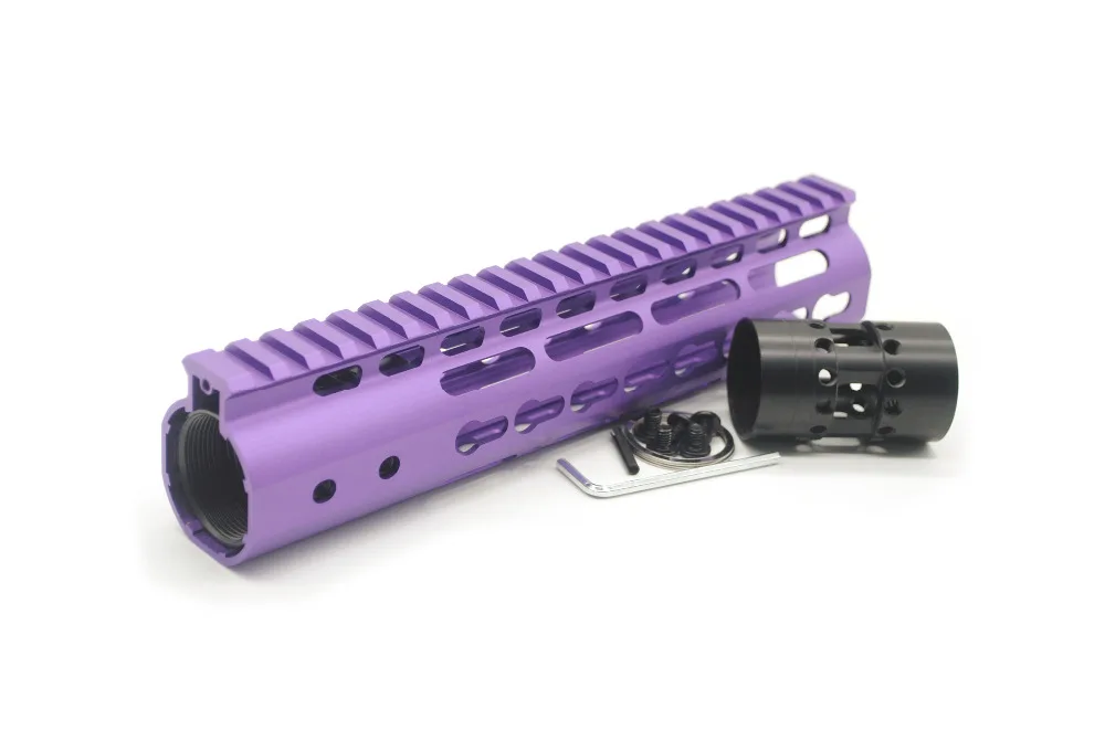 Tактивный 9 дюймовый Фиолетовый Тонкий KeyMod с бесплатным поплавком система