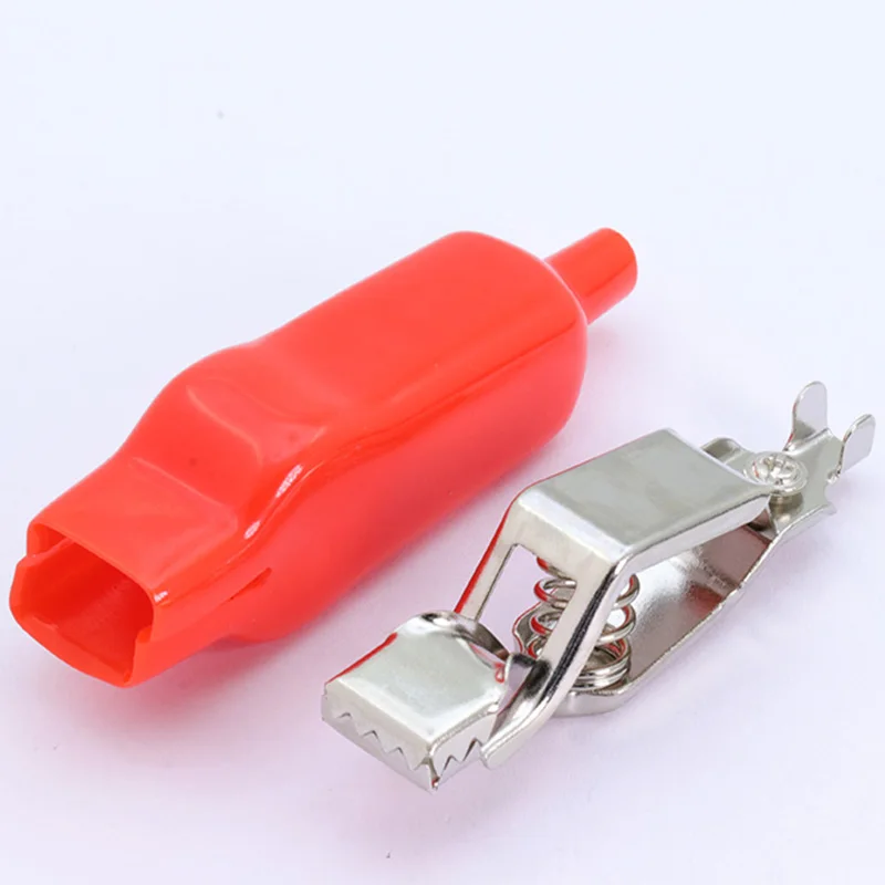 2 шт. обшитые зажимы типа Аллигатор электрические Тестовые провода сделай сам