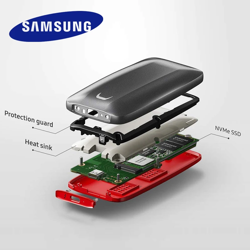 Samsung портативный SSD X5 500 Гб ТБ 2 внешний твердотельный накопитель Thunderbolt 3 NVMe для
