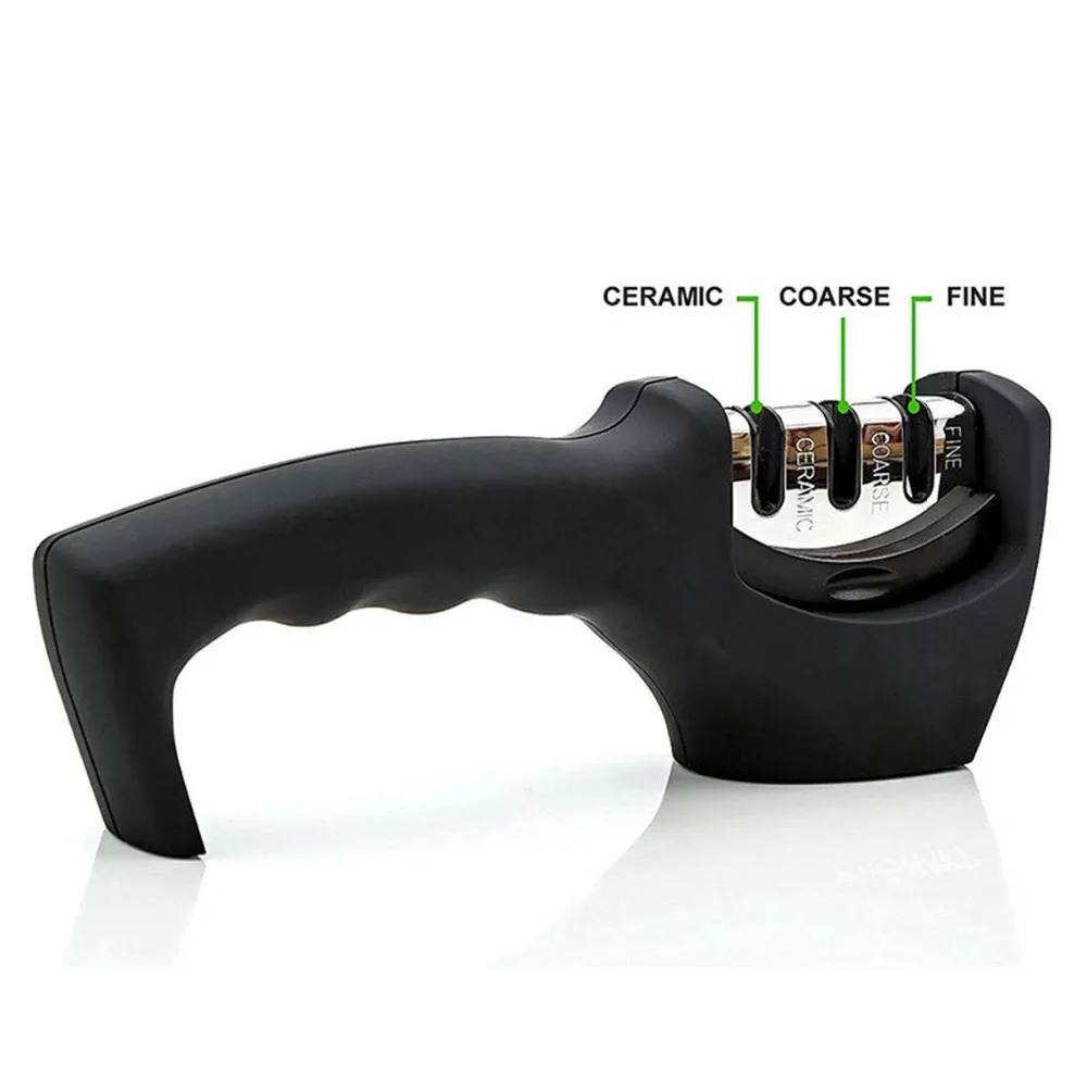 1 шт. профессиональная точилка для кухонных ножей с нескользящей резиновой