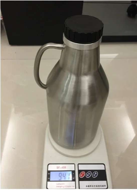 Садовник с двойной стенкой из нержавеющей стали 64 унций ручкой для пива 1 9