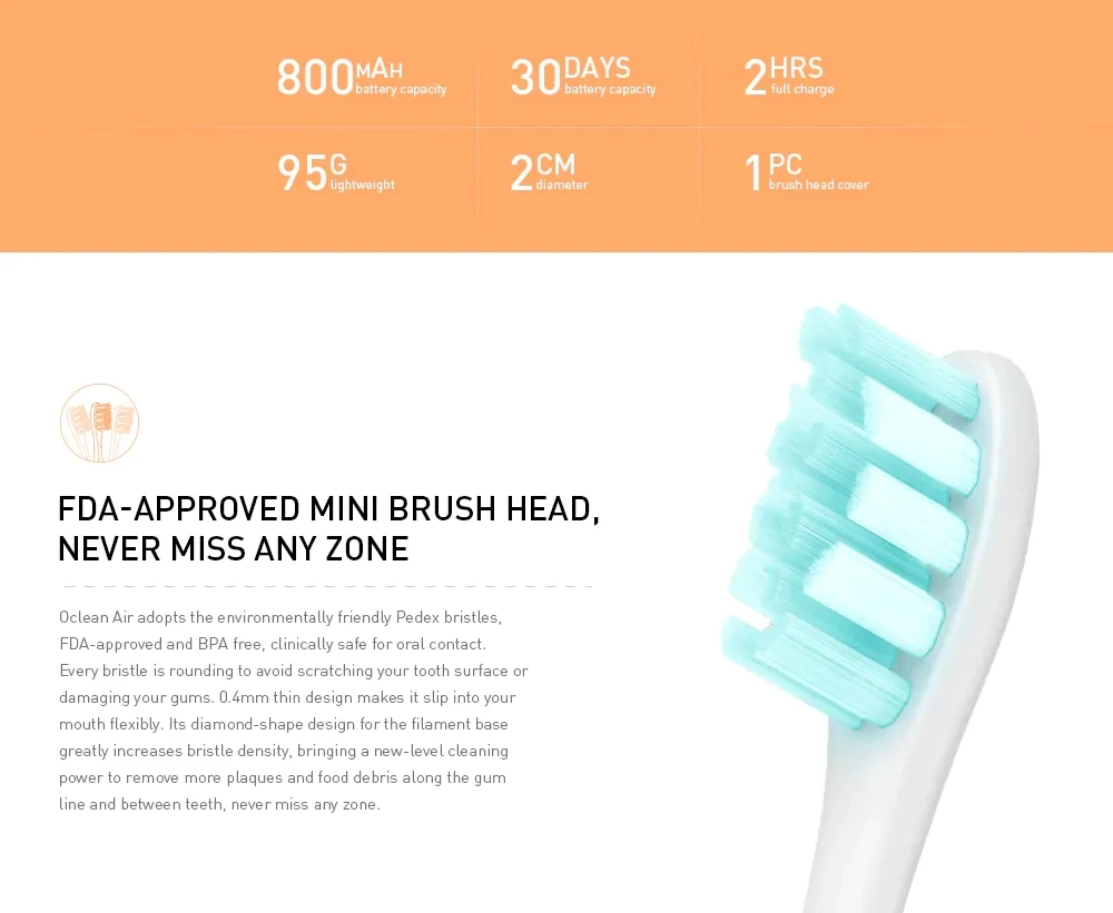 Международная версия) Xiaomi Oclean Air Intelligent APP control Sonic Electric зуб/щетка перезаряжаемая Стоматологическая забота о здоровье