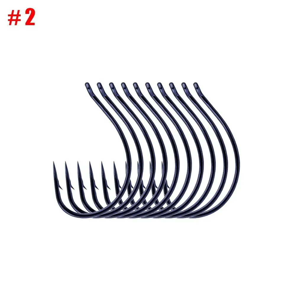 10 шт./лот рыболовные крючки из высокоуглеродистой стали с матовым изгибом острым