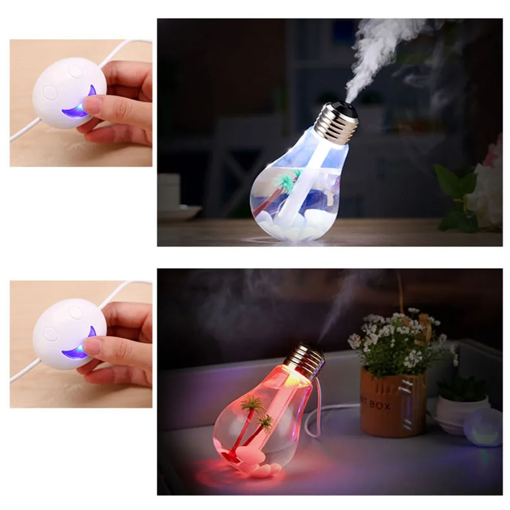 Светодиодный светильник воздуха USB Ультразвуковой увлажнитель для дома эфирных