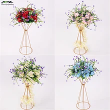10 шт./лот вазы для цветов напольная металлическая ваза держатель
