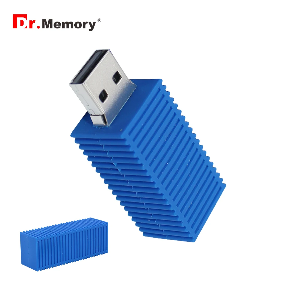 Милый контейнер, флеш-накопитель, прямоугольная Usb флеш-накопитель, 128 ГБ, 64 ГБ, 32 ГБ, 16 ГБ, 8 ГБ, 4 Гб, синяя Usb карта памяти, крутые подарки