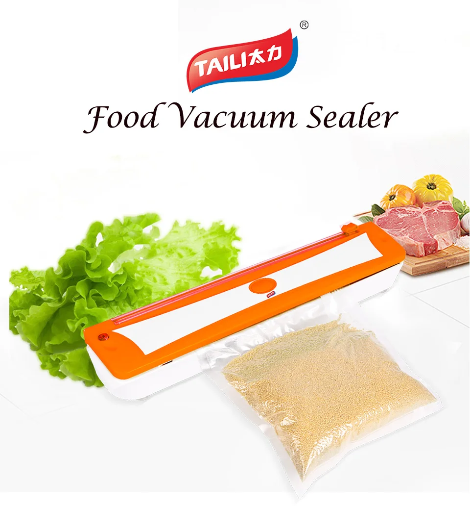 TAILI 220 В вакуумный упаковщик для пищевых продуктов, упаковочная машина, контейнер для пищевых продуктов, вакуумный пакет для домашней кухни, более свежий/здоровый