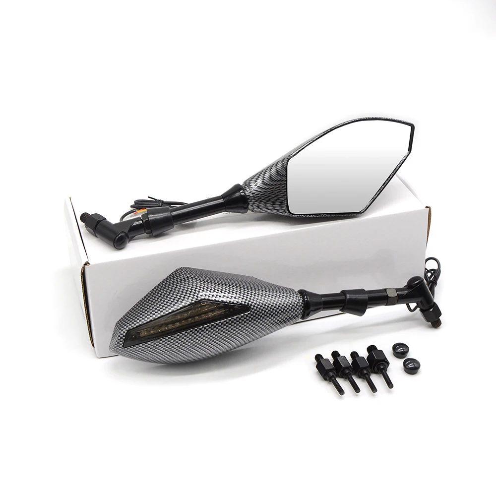 Мотоцикл заднего вида зеркала боковое зеркало с светодиодный указатель поворота