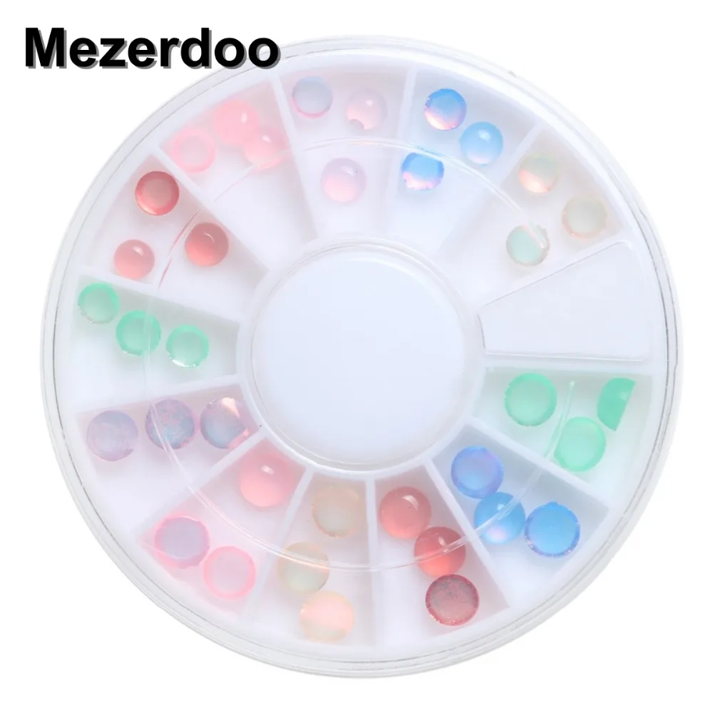 Для украшения ногтей круглые стразы Необычные Акриловые кошачий глаз с плоской