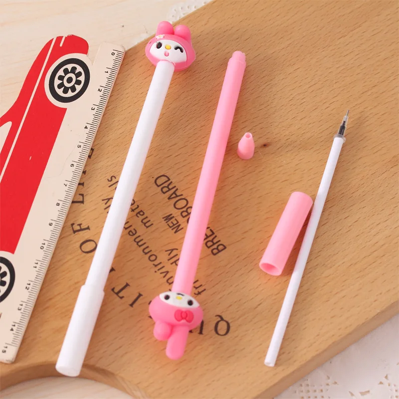 1Pcs Kawaii Lovely Pink Girl Melody Smile Blink 0.38mm Plastic Silicone Gel Pen Office School Gift Stationery E0112 | Канцтовары для