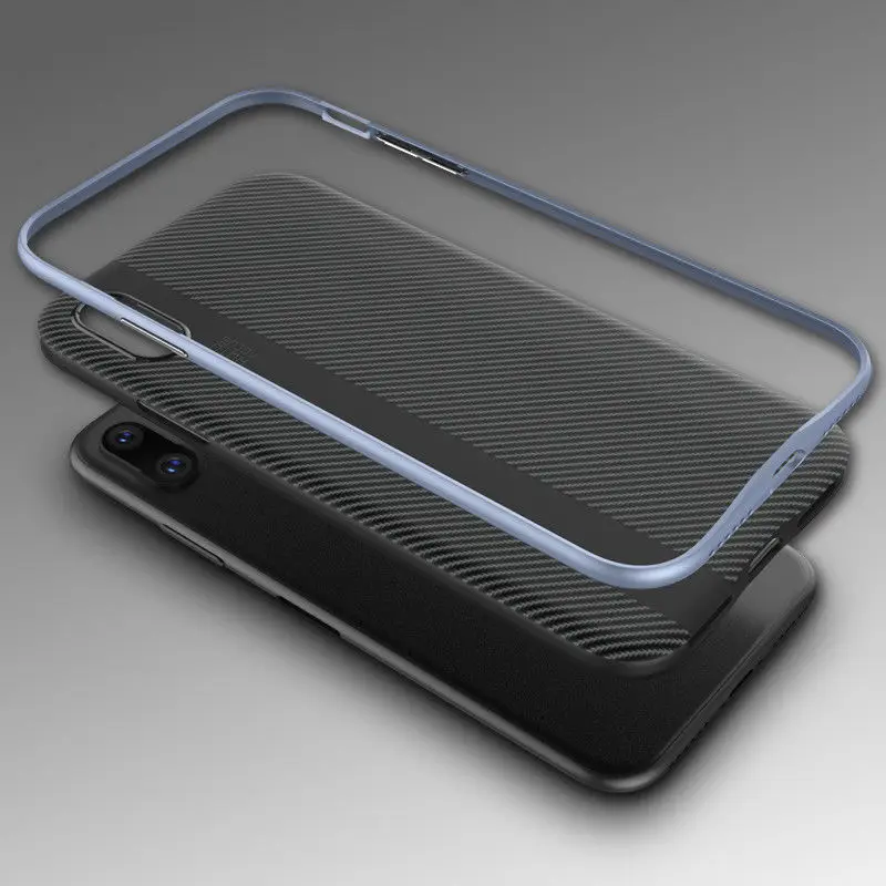 Carbon Fiber Case for iphone 8 7 plus x 10 thin Silicone Soft Cover Luxury Coque 6S 6 s Cases |