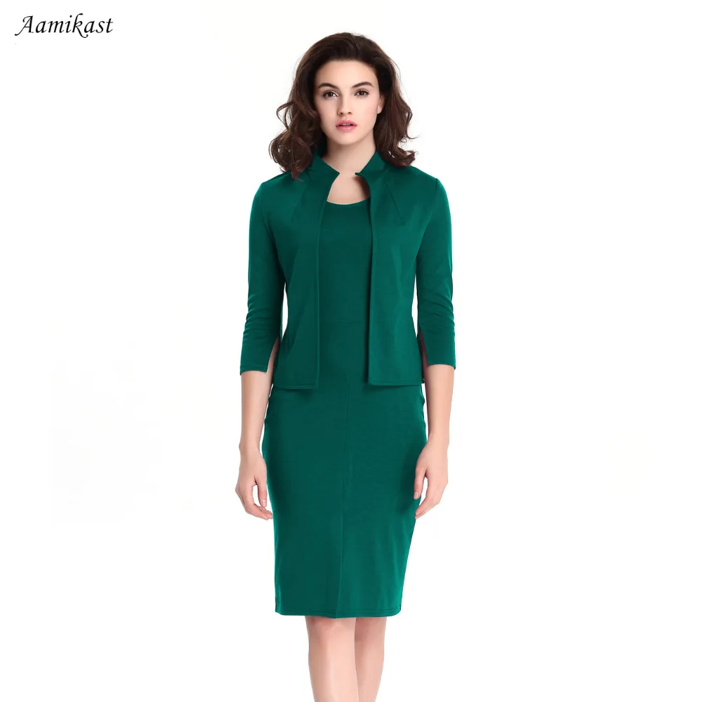 Женское облегающее платье футляр элегантное офисное с воротником стойкой из