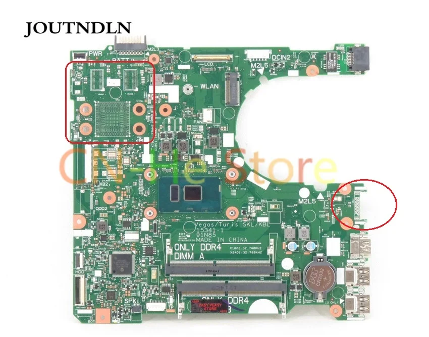 

Материнская плата JOUTNDLN для ноутбука DELL 15 3567, 0RY2Y1 CN-0RY2Y1 RY2Y1, встроенная графика DDR4 с процессором SR2ZW I3-7100U