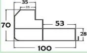 Высокое качество 1 м/катушка 6 шт./лот Gicl 70100 (1 3) Светодиодные алюминиевые профили