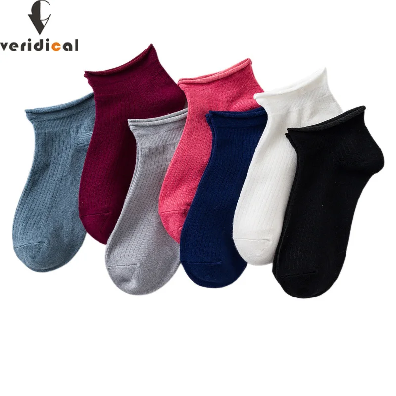 

Veridical Ankle Socks Woman Bamboo Fiber Solid Loose Diabetes Series Crew Boat Socks Harajuku Low Socks Good Quality 5 Pairs/Lot