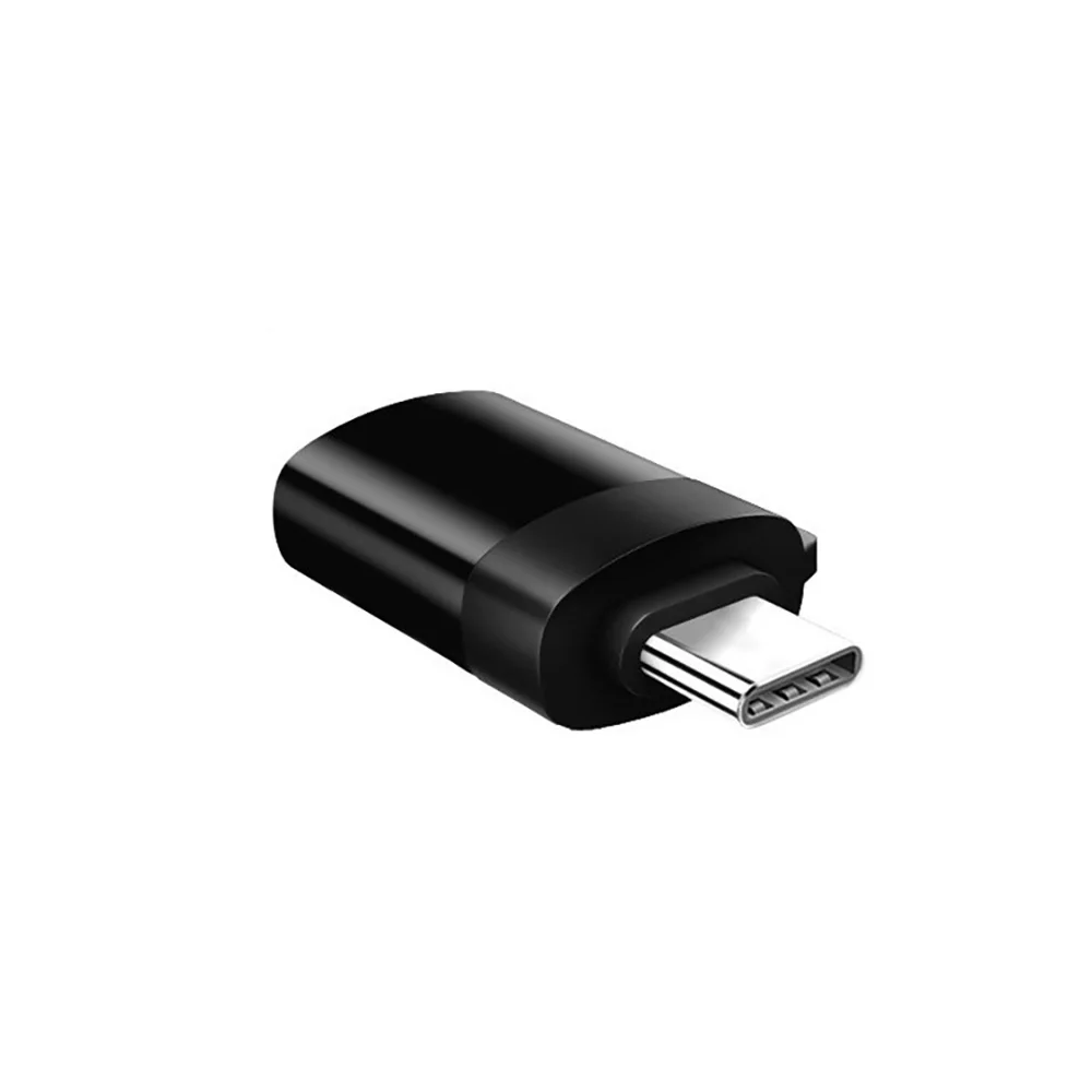 Адаптер Powstro type-C для USB OTG конвертер USB 3,0 для преобразования в type C USB-C адаптер для зарядки и синхронизации для MacBook Pixel Lumia - Цвет: black1