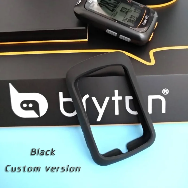 Black Bryton Rider 450 Rider 410 велосипедный Компьютер Силиконовый чехол мультяшный резиновый защитный чехол+ HD пленка(для Bryton 405 410 450 - Цвет: Black