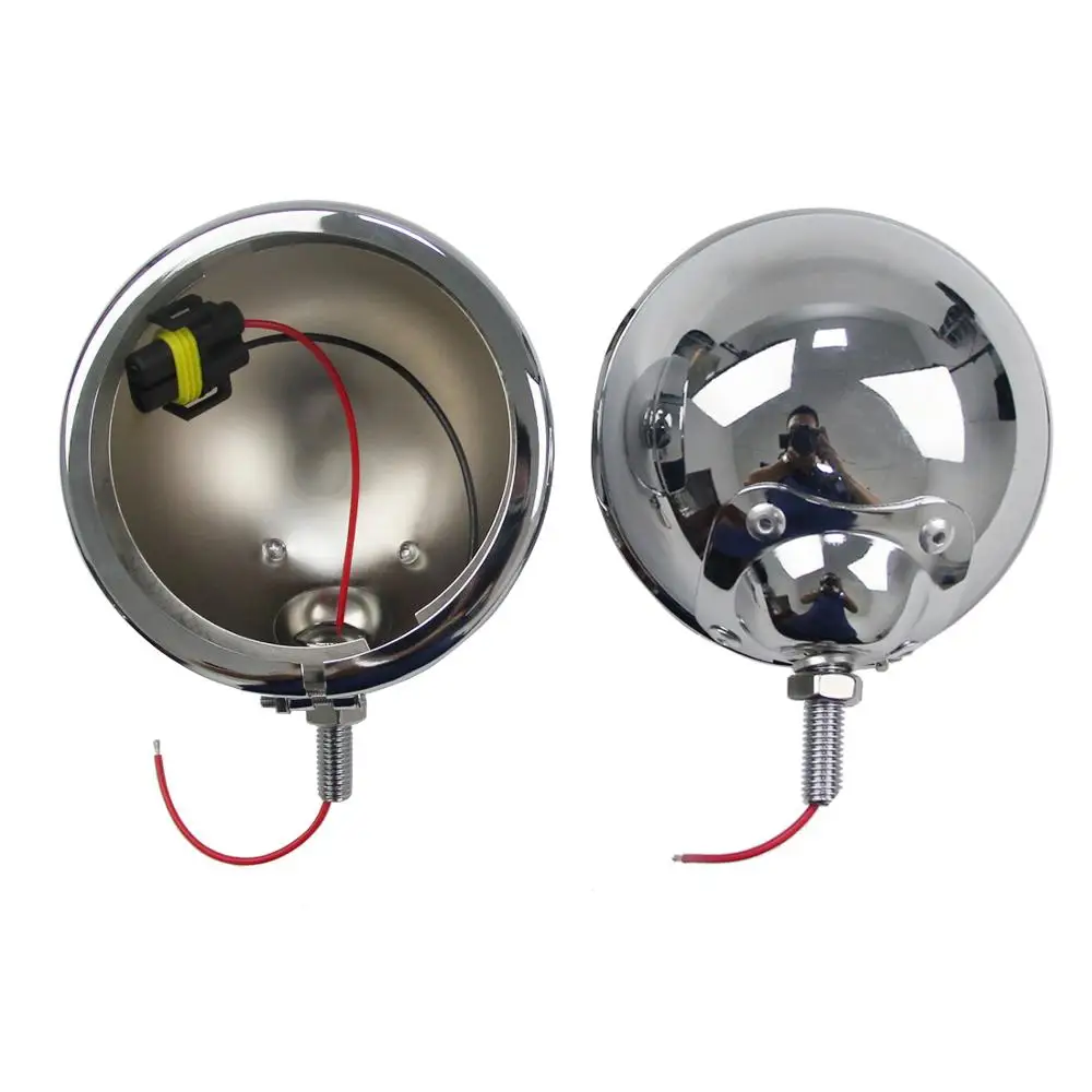 only chrome housing 4-1/" 4,5 дюймов светодиодный противотуманный светильник s проходной светильник s DRL 4,5 дюймов корпус ковша для мотоцикла противотуманная фара в сборе Дневной светильник - Цвет: only chrome housing