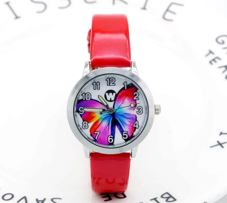Маленькие Мальчики и Девочки Красочные бабочки насекомые циферблат желе кожа