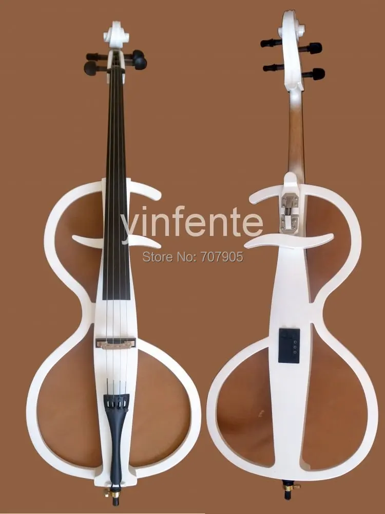 One 4/4 полноразмерная Новая электрическая Виолончель мощный звук белая твердая