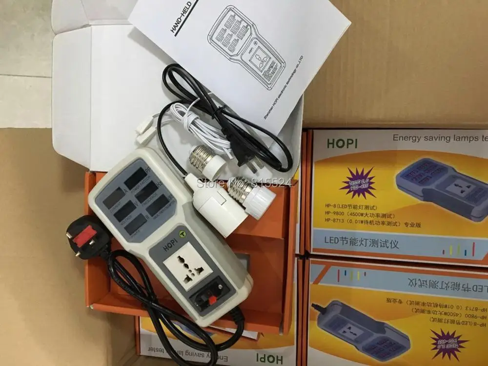 HOPI hp-9800 Ручной измеритель мощности анализатор мощности Светодиодный измерительная розетка измеряемый коэффициент мощности тока-напряжения