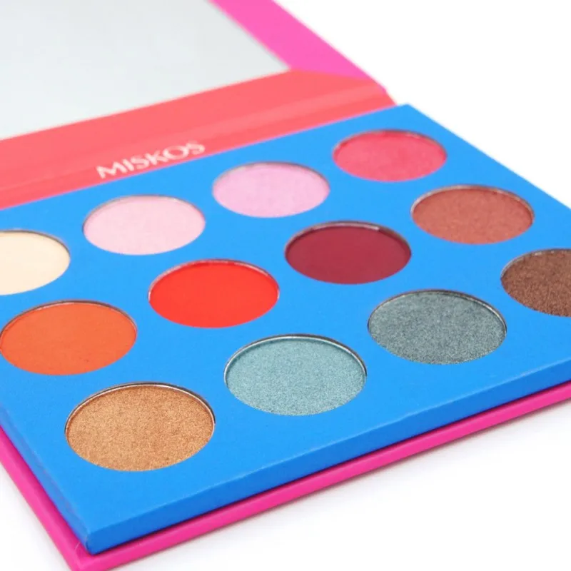 12 видов цветов матовые мерцающие тени для век Палитра Макияж Блеск