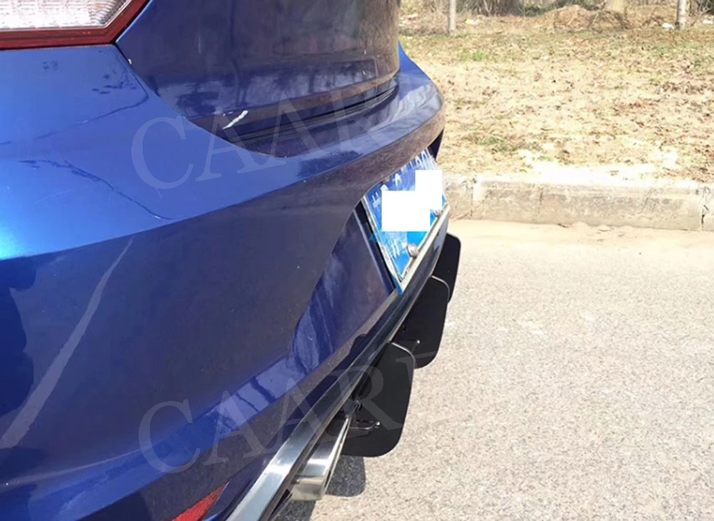 Для Polo ABS задний диффузор для губ брызговик пластина для VW Polo GTI Углеродные волоконные плавники в стиле акулы бампер для автомобиля Стайлинг