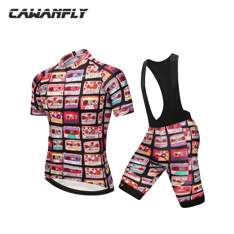 Красочные Дизайн Прохладный 2018 Для мужчин Велоспорт одежда Высокое качество
