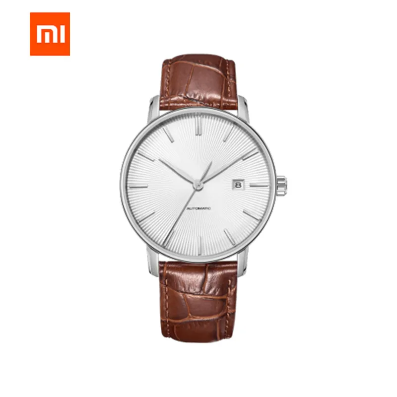 Оригинальные механические часы Xiaomi Mijia TwentySeventeen с сапфировым кожаным ремешком