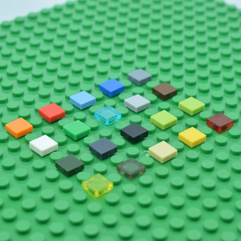 1x1 Плоская плитка сделай сам просвечивающий MOC пластиковый строительный блок